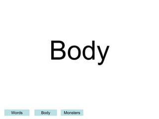 Body Words Body Monsters 