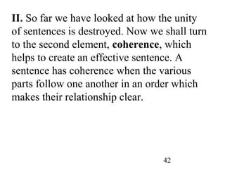 Sentence Coherence Unity Exam ENG101- English Comprehension- Lecture 23 | PPS
