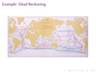 Example: Dead	Reckoning




                          .   .   .   .   .   .
 