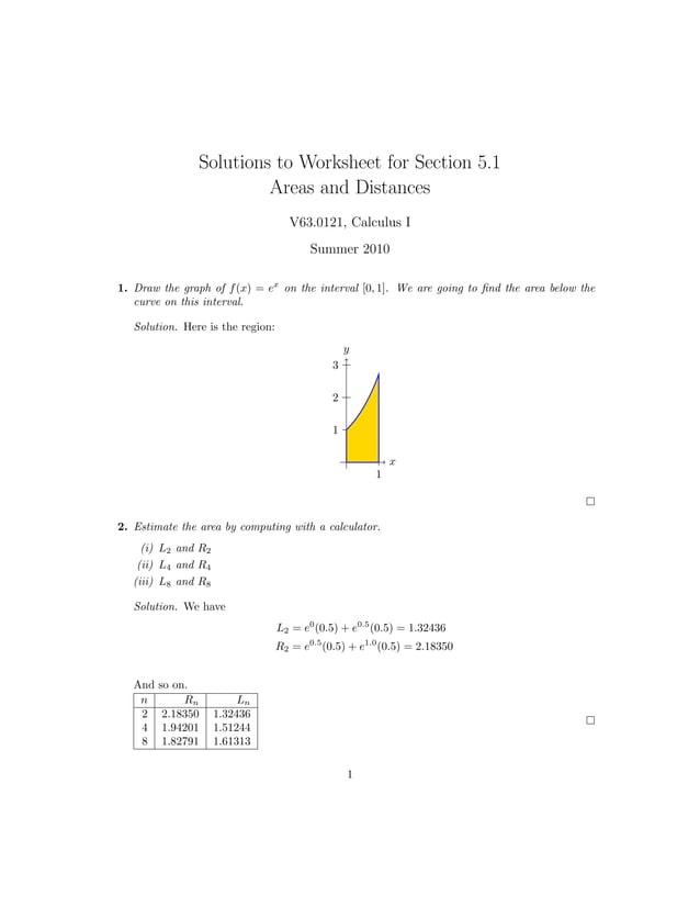 Lesson 24: Area and Distances (worksheet solutions) | PDF | Geography ...