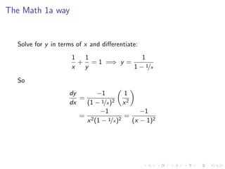 Lesson24    Implicit  Differentiation Slides