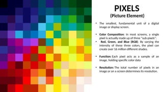 Basics of pixel, raster & vector and photoshop | PPTX