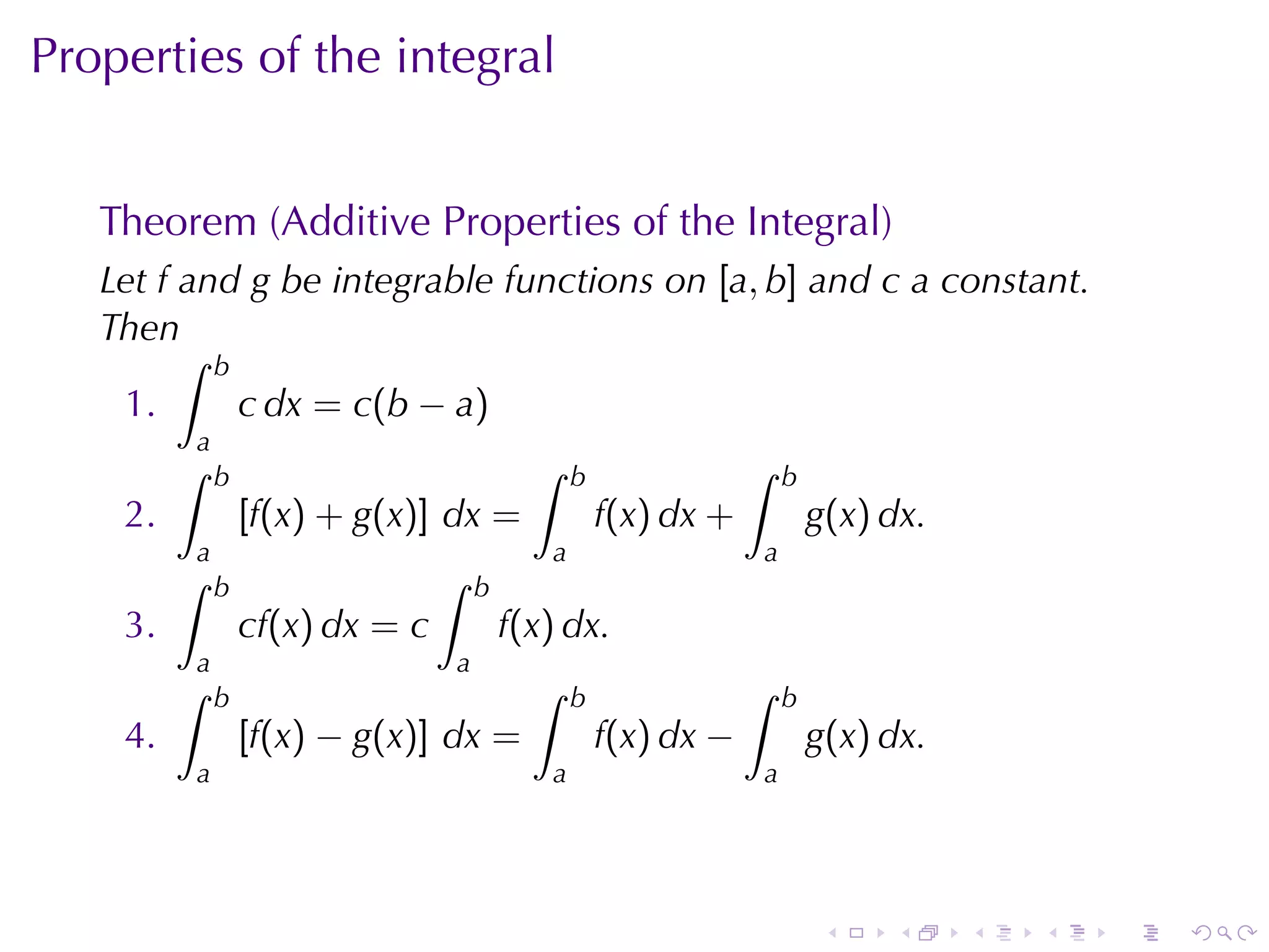 Lesson 25: Evaluating Definite Integrals (Section 4 version)