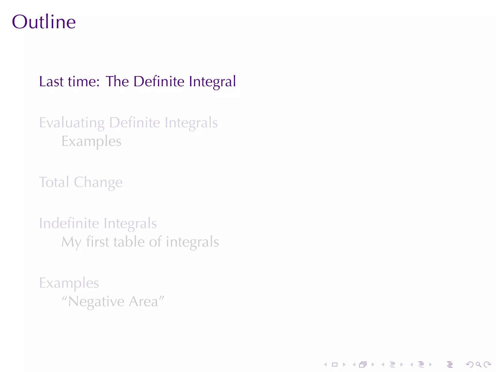 Lesson 25: Evaluating Definite Integrals (Section 10 version)