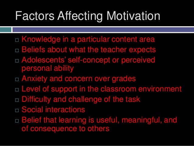 Facilitating Human Learning, Motivations and Drives