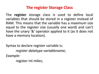 Lesson 26 c programming ( union, storage classes) | PPTX