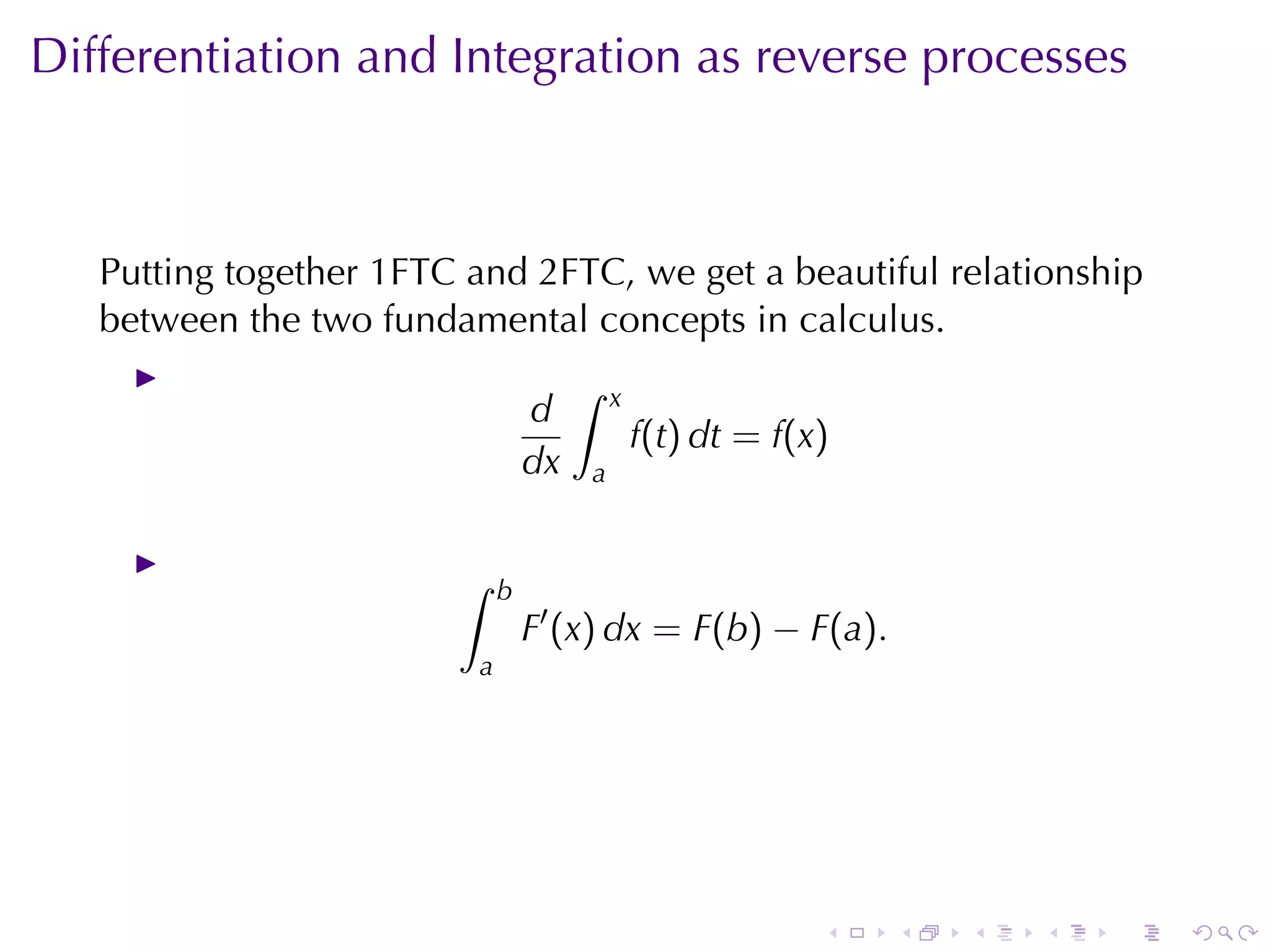 Lesson 26: The Fundamental Theorem of Calculus (Section 4 version)