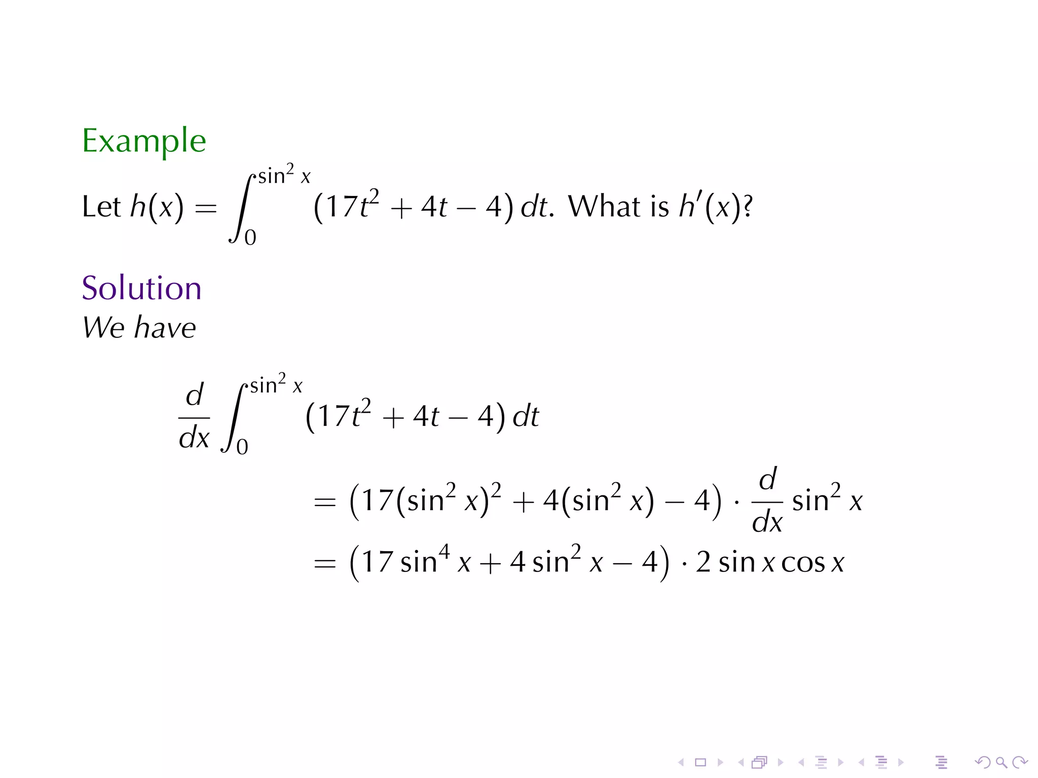 Lesson 26: The Fundamental Theorem of Calculus (Section 4 version)