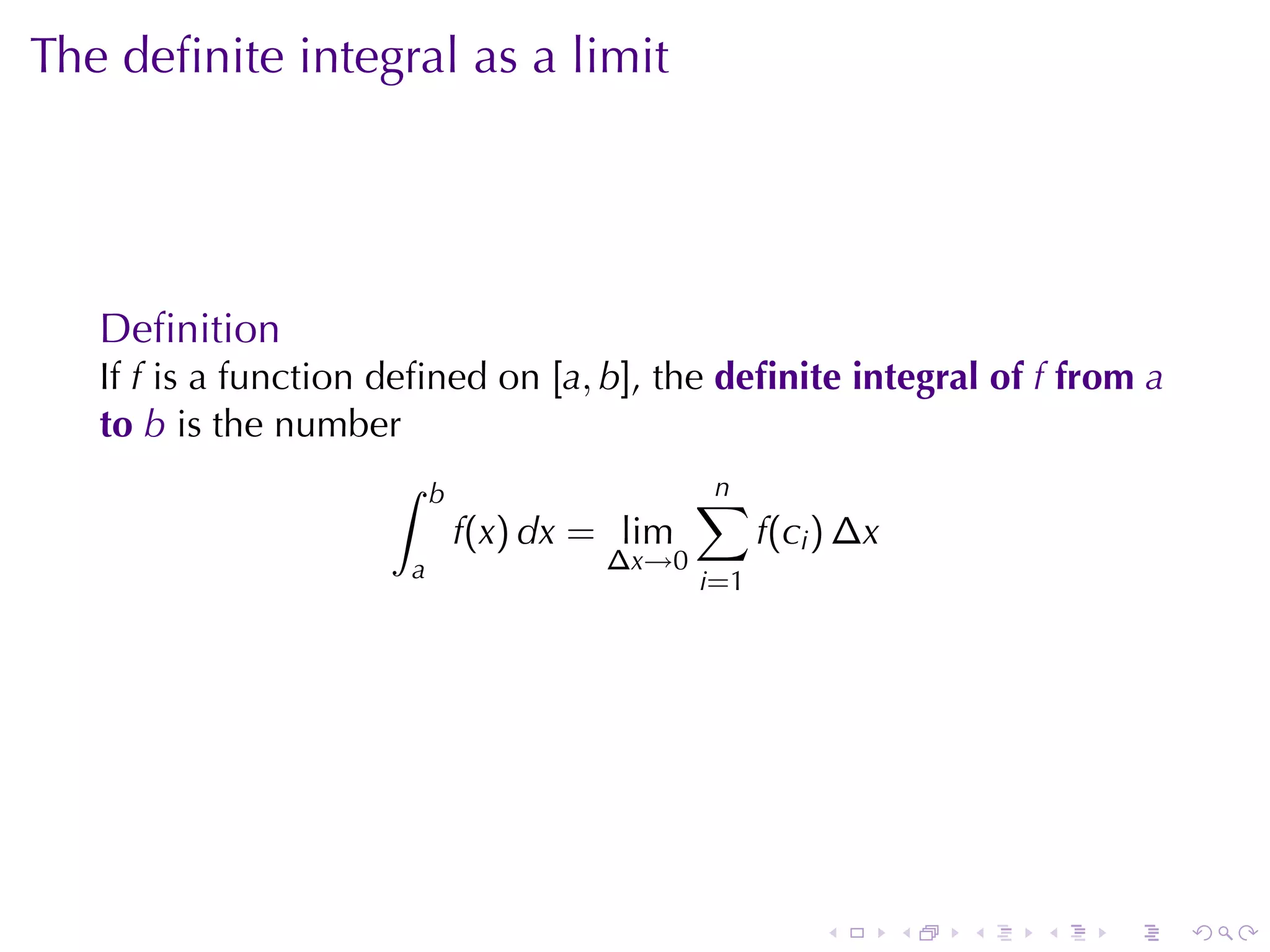 Lesson 26: The Fundamental Theorem of Calculus (Section 10 version)