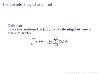 Lesson 26: The Definite Integral