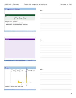 Lesson 27: Integration by Substitution (Section 021 handout) | PDF