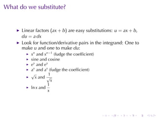 Lesson 27: Integration by Substitution (Section 10 version)