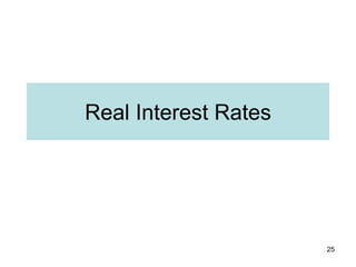 25
Real Interest Rates
 