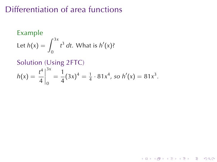 Lesson 28 The Fundamental Theorem Of Calculus