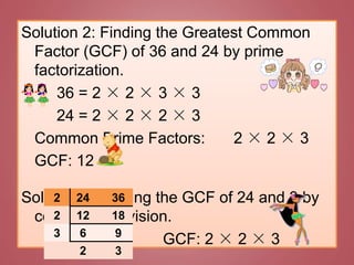 finding the gcf (credits to the owner) | PPT