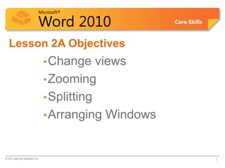 Word Lesson 2A PPT | PPT