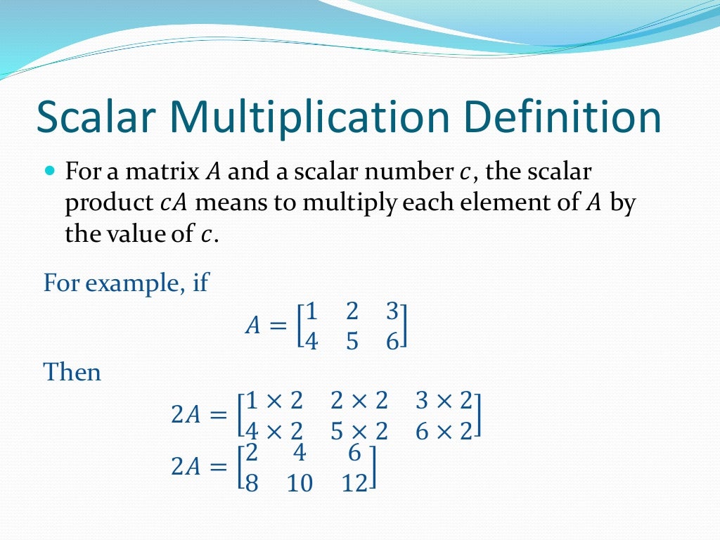 Scalar Multiplication Of Vectors Worksheet