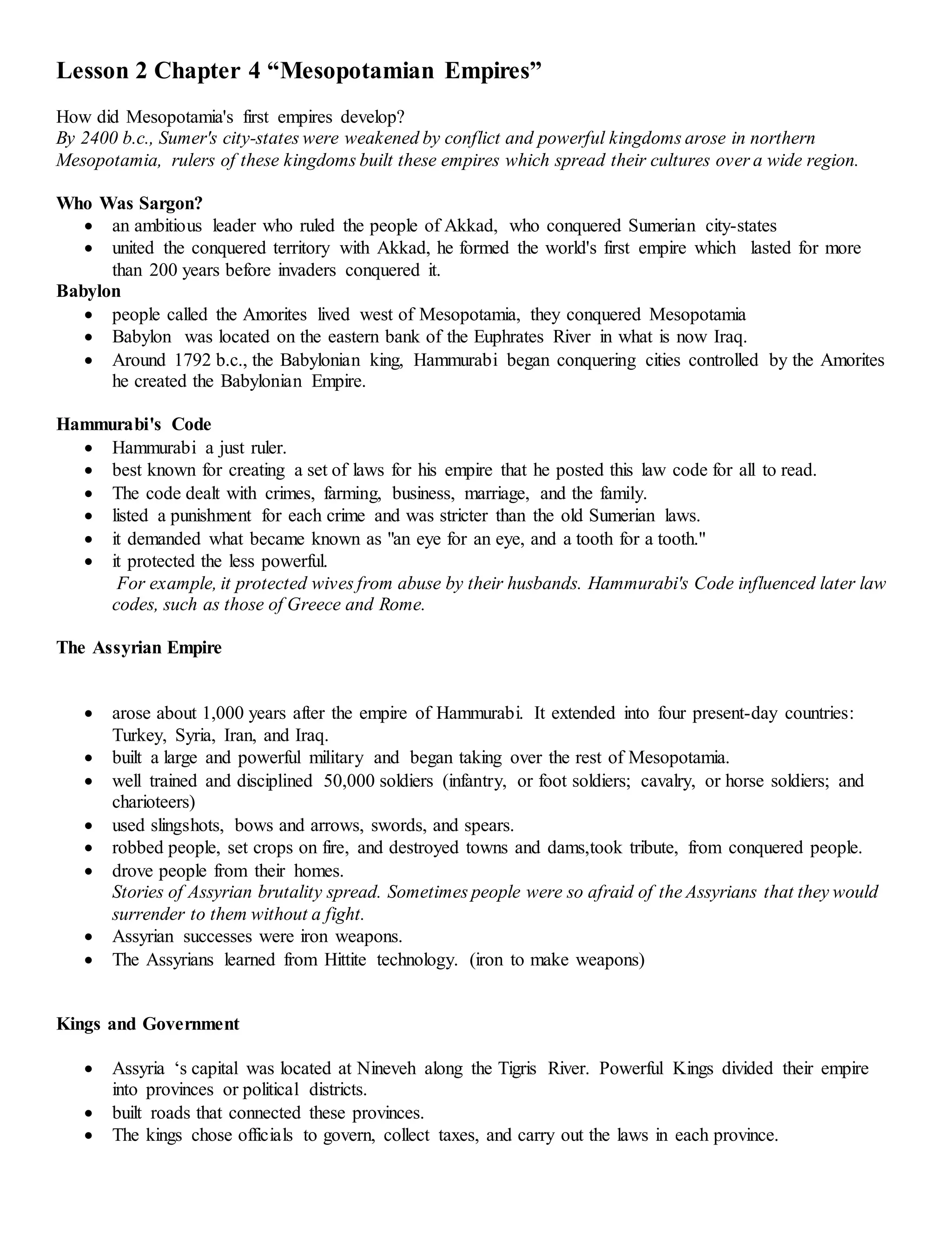 Lesson 2 chapter 4 notes | DOCX