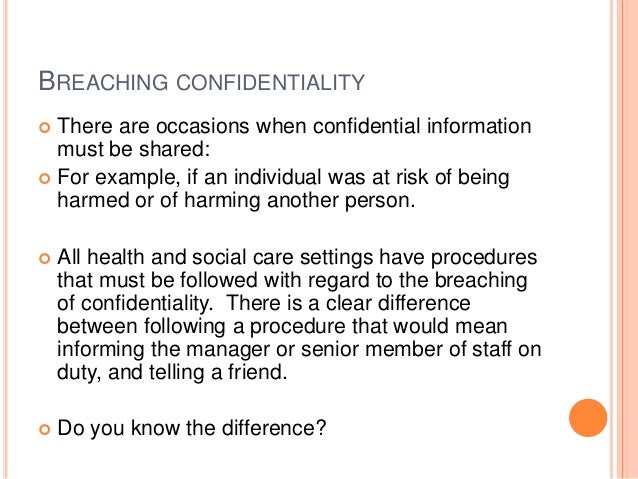 Lesson 2 confidentiality