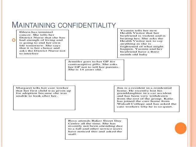 why is it important to maintain confidentiality