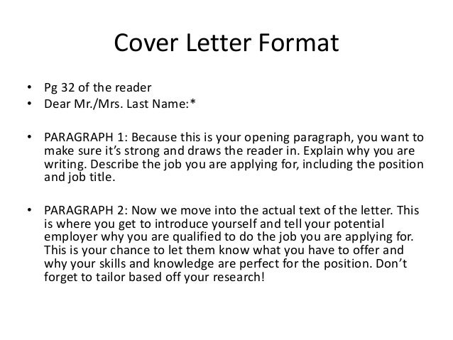 Lesson 2 Cover Letters Lesson 2 Cover Letters