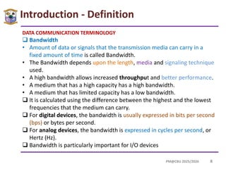 Computer Systems and networks(Data transmission/Circuit, models and ...