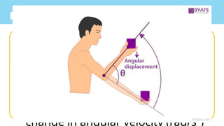 Learn about It!
Described using angular quantities:
 Angular Displacement – Change
in angle measured in radians (rad)
 Angular Velocity – Rate of change
in angle (rad/s)
 Angular Acceleration – Rate of
change in angular velocity (rad/s²)
 