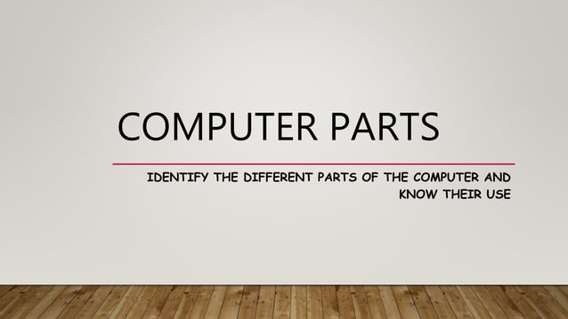 Computer Parts Lesson 1 Grade 2 | PPT