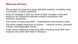LESSON 2; GROSS DOMESTIC PRODUCT REAL GDP | PPTX