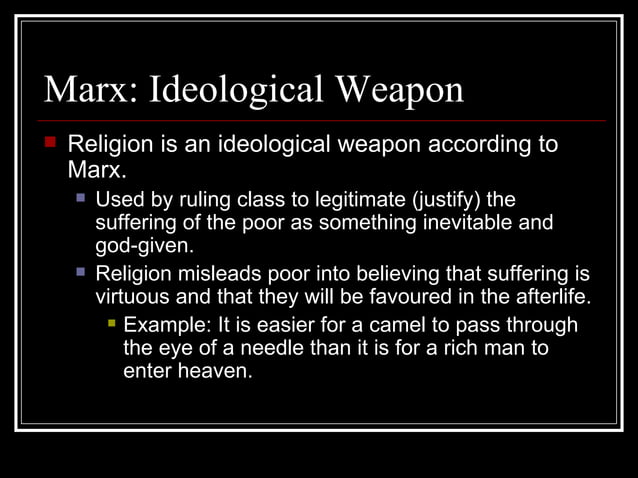 A2 Sociology Marxist Theories Of Religion