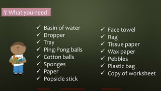 Lesson 2 materials that absorb water | PPT