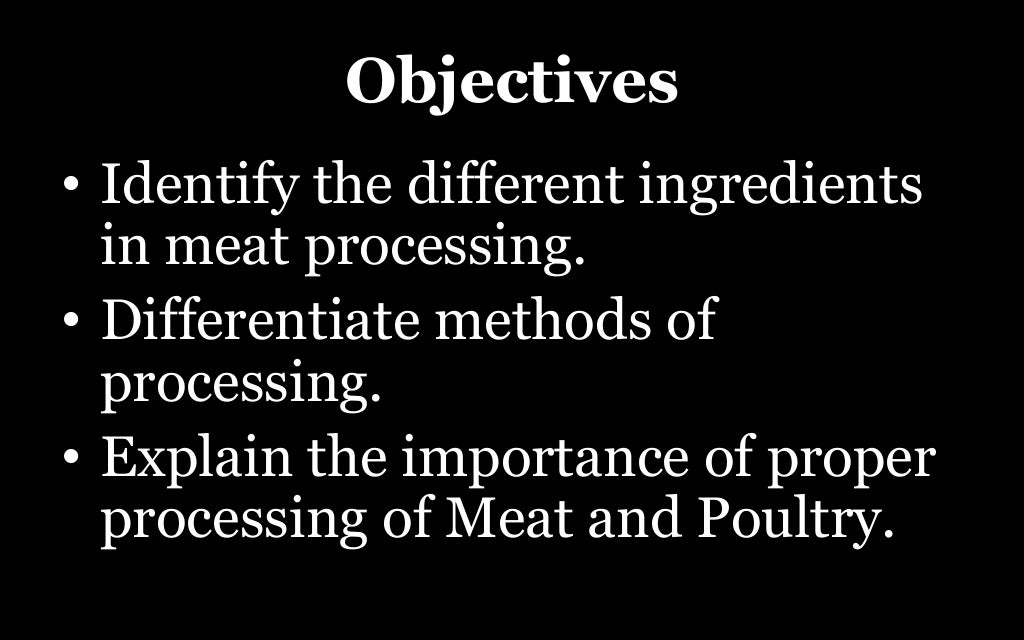 Lesson 2 Methods of Meat Preservation