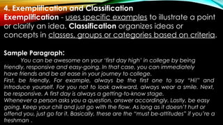 Classification And Exemplification Simple Example LESSON 2 PATTERNS OF WRITTEN TEXT for reading and writing.pptx