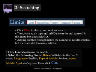 Click GOThese results are NOT on-target because PubMed retrieved all occurrences of “radiotherapy" in the database. The hits containing  radiotherapy will not necessarily contain oral cancer.
