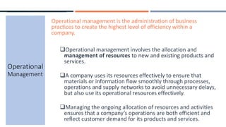 Lesson 2 strategic management and operational management | PPTX