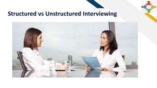 FR
Structured vs Unstructured Interviewing
 