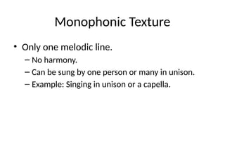 Unison Example Lesson_2_Variations_in_Texture_grade 6 music | PPTX