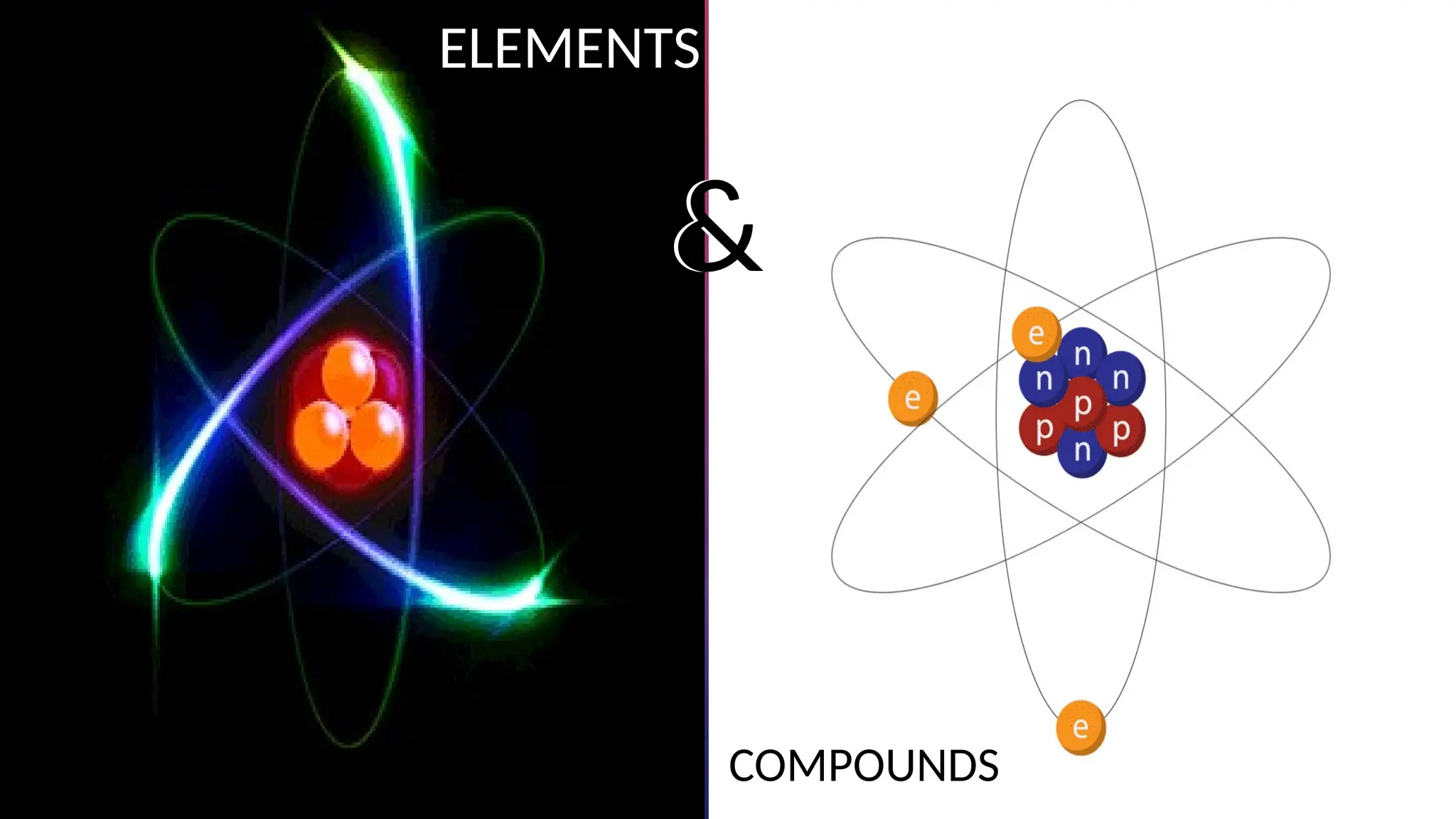 ELEMENTS
&
&
COMPOUNDS
 
