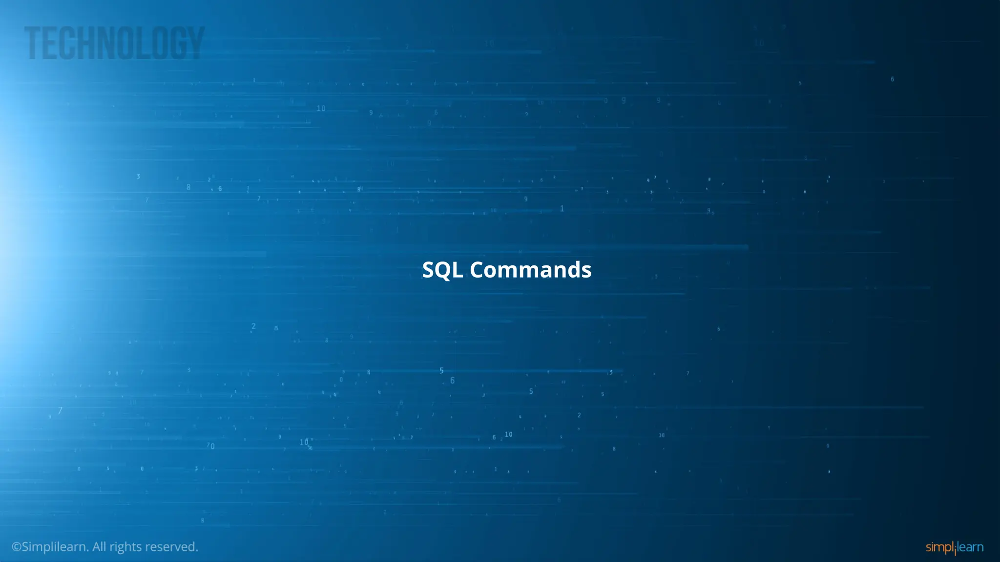 SQL Commands
 