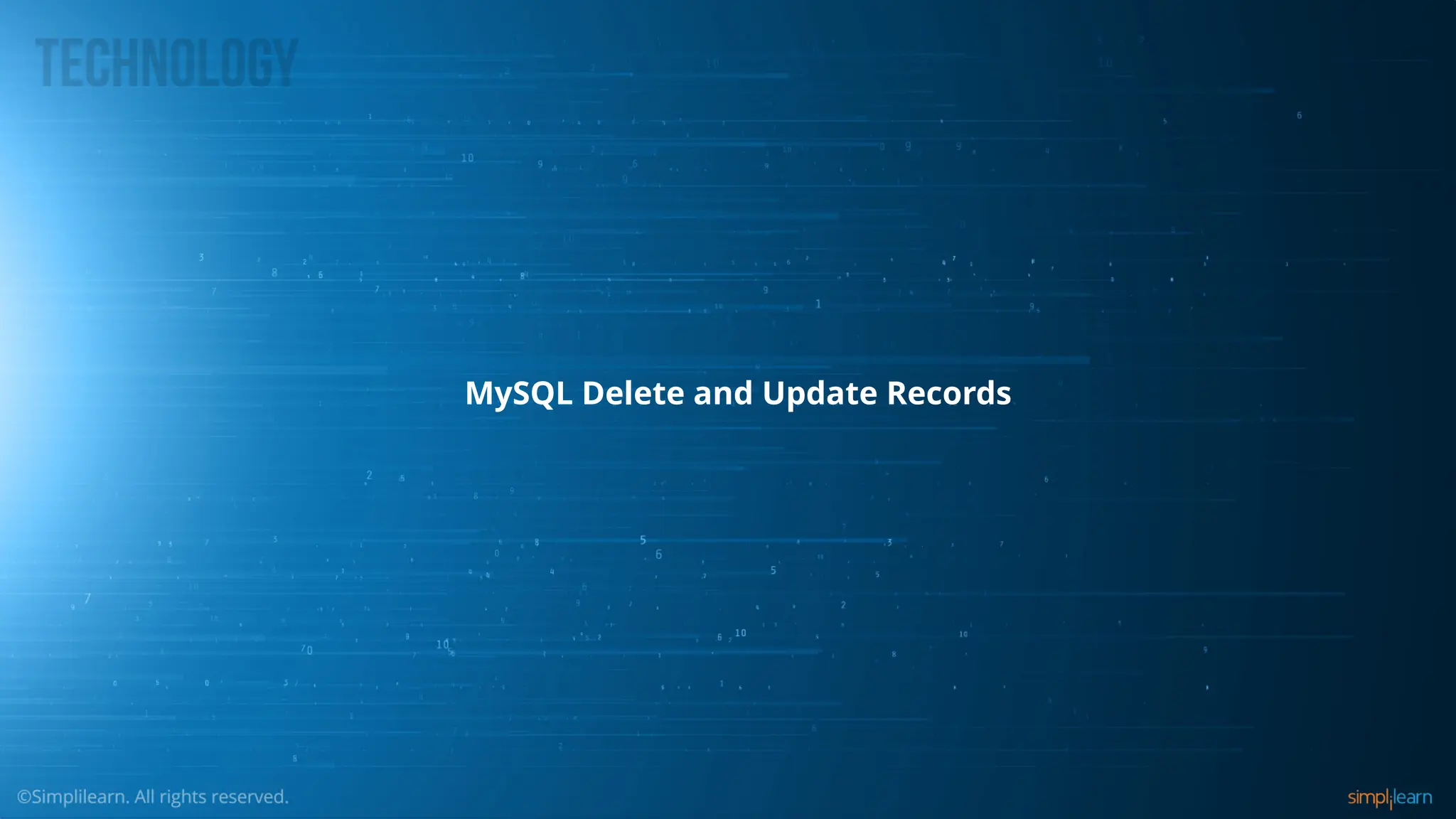 MySQL Delete and Update Records
 