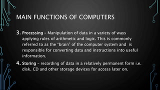 Lesson 3.0 basic parts and functions of computer | PPTX