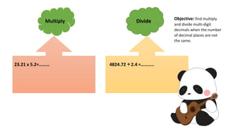 Lesson 3.2 compute with multi digit decimals | PPTX