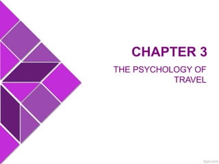 THE PSYCHOLOGY OF
TRAVEL
CHAPTER 3
 