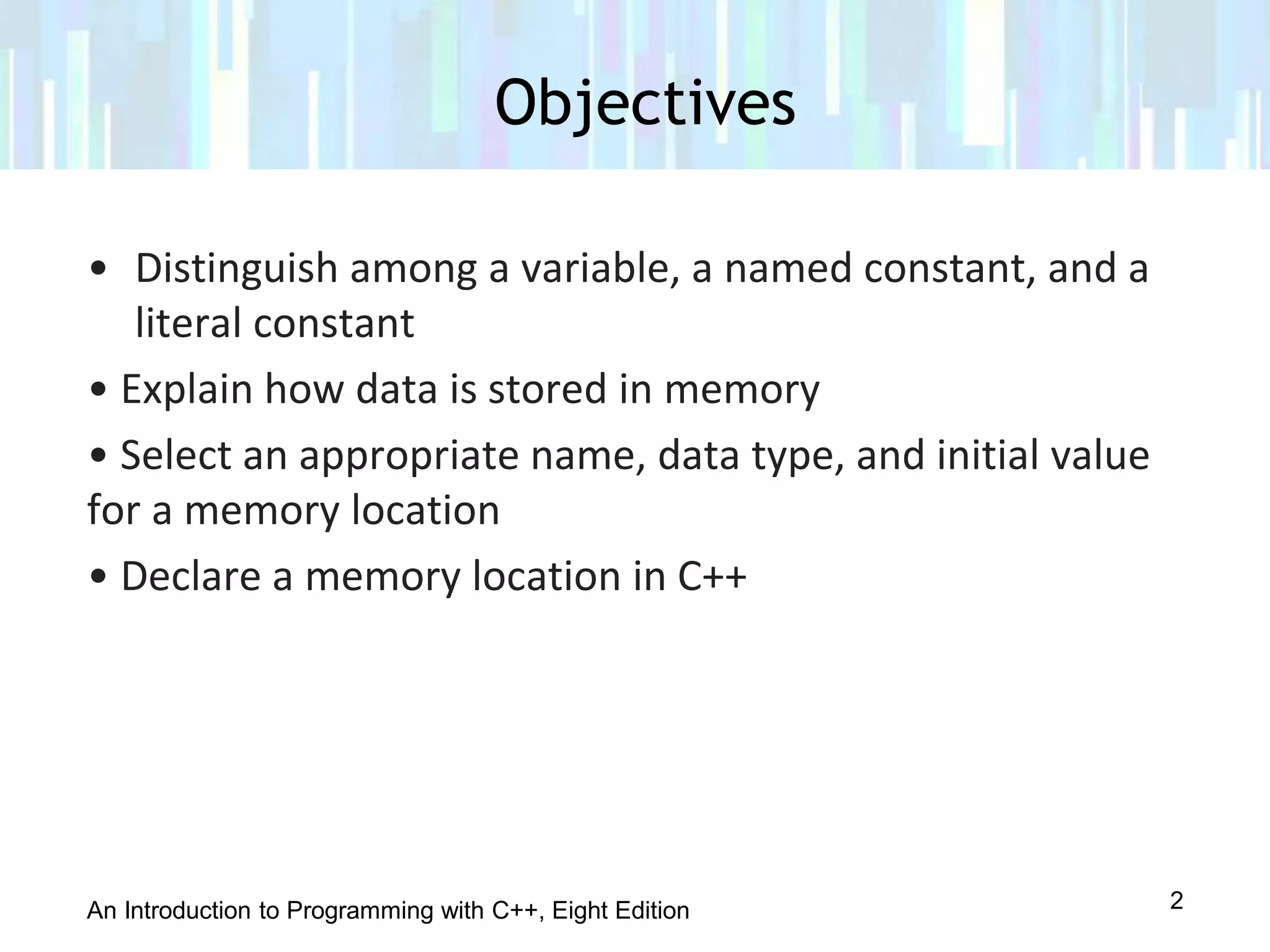 Lesson 3.1 variables and constant | PDF