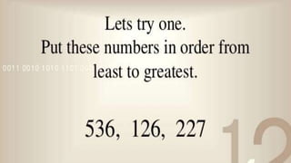Comparing and Ordering of Numbers