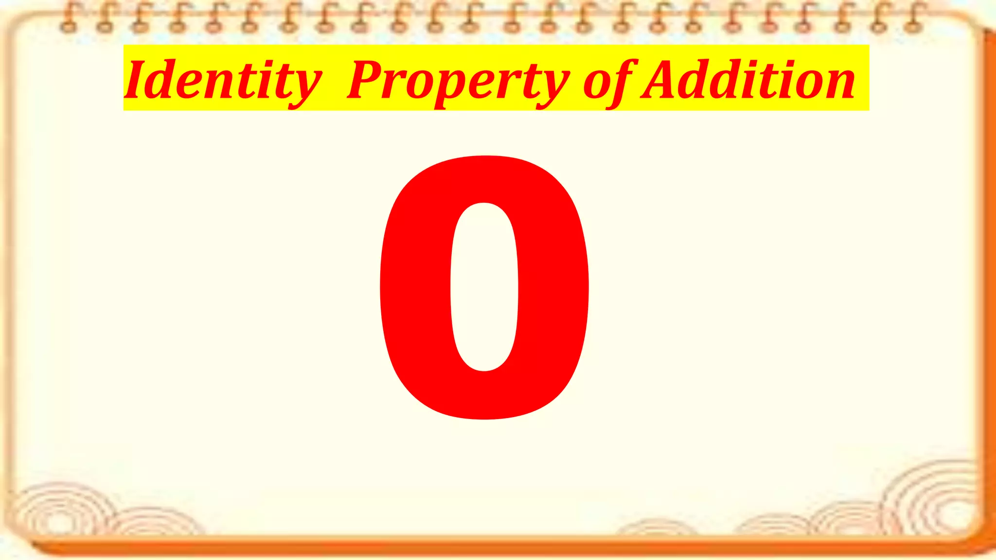 Identity Property of Addition
 