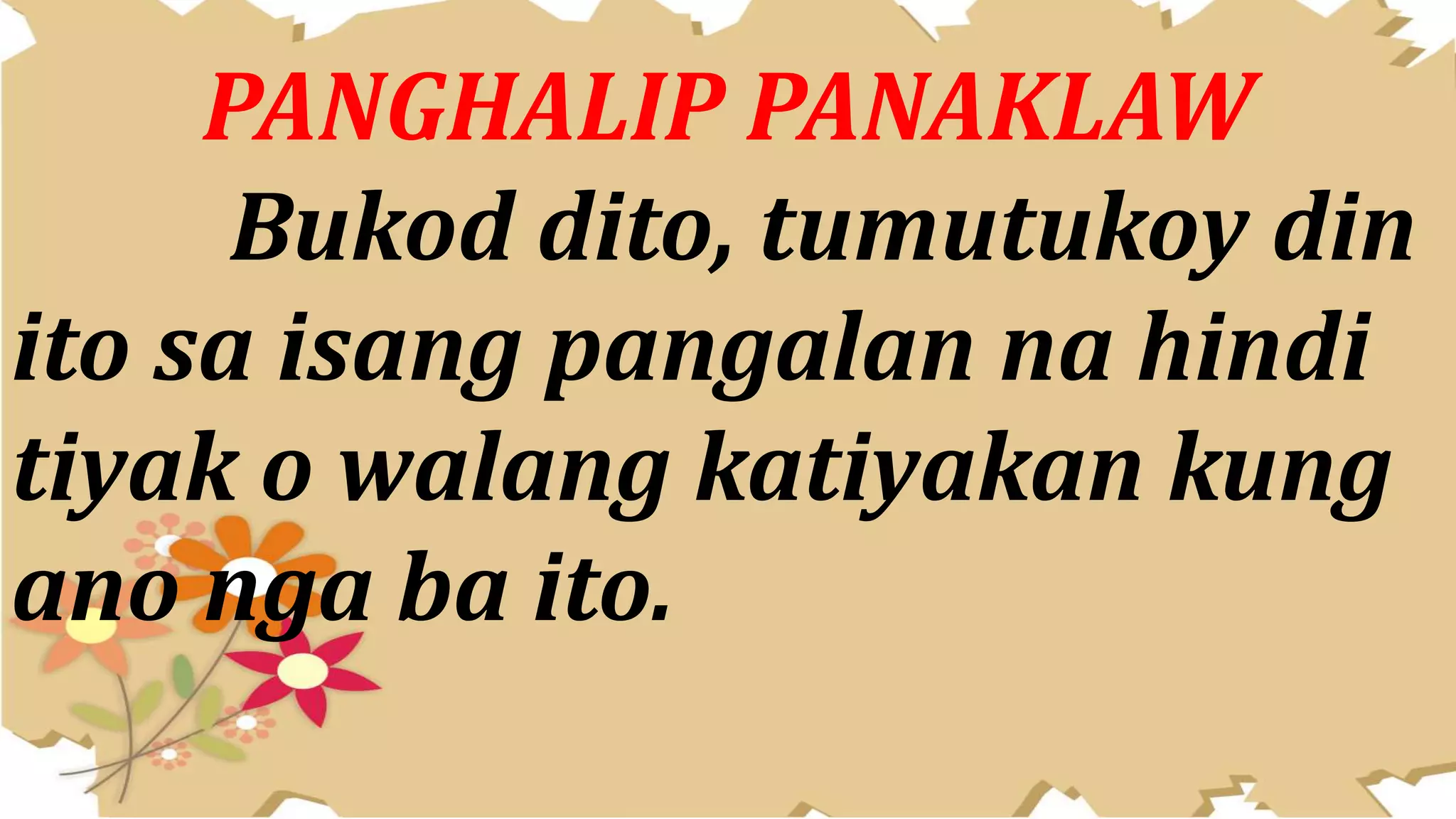 PANGHALIP PANAKLAW | PPTX