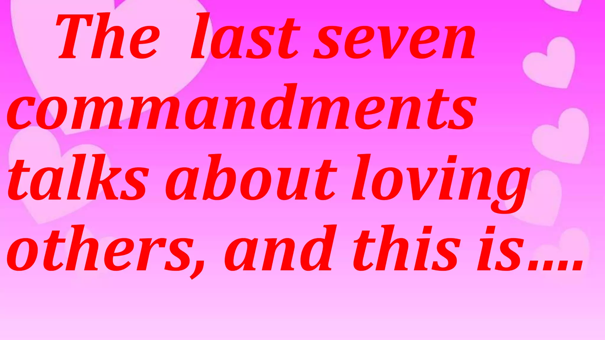 seven commandments