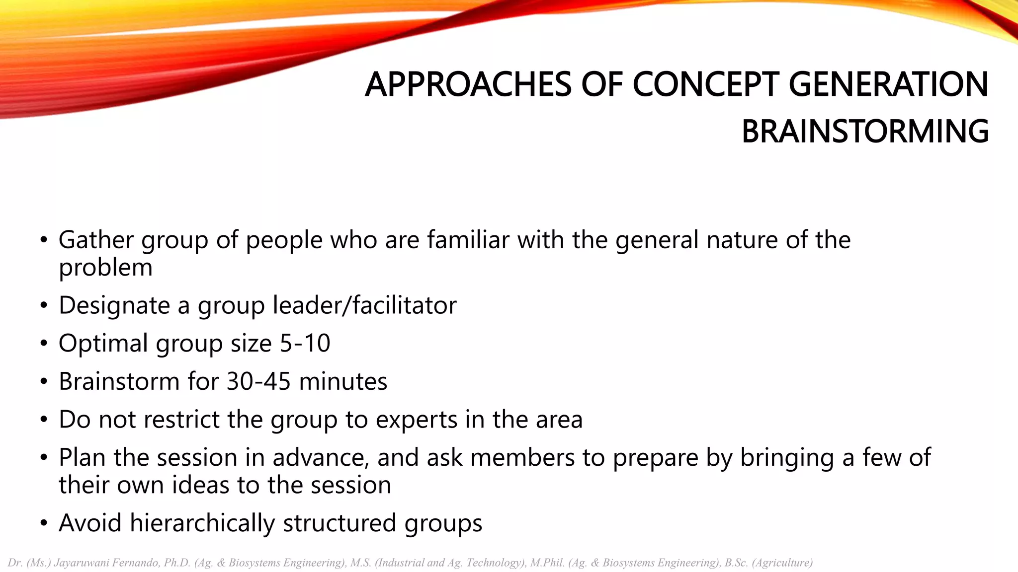 Structured Group Ideas Gathering information & concept generation | PPTX