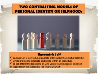 Individual Self Model Lesson 3: Anthropological Perspective Conceptualization of Self | PPTX